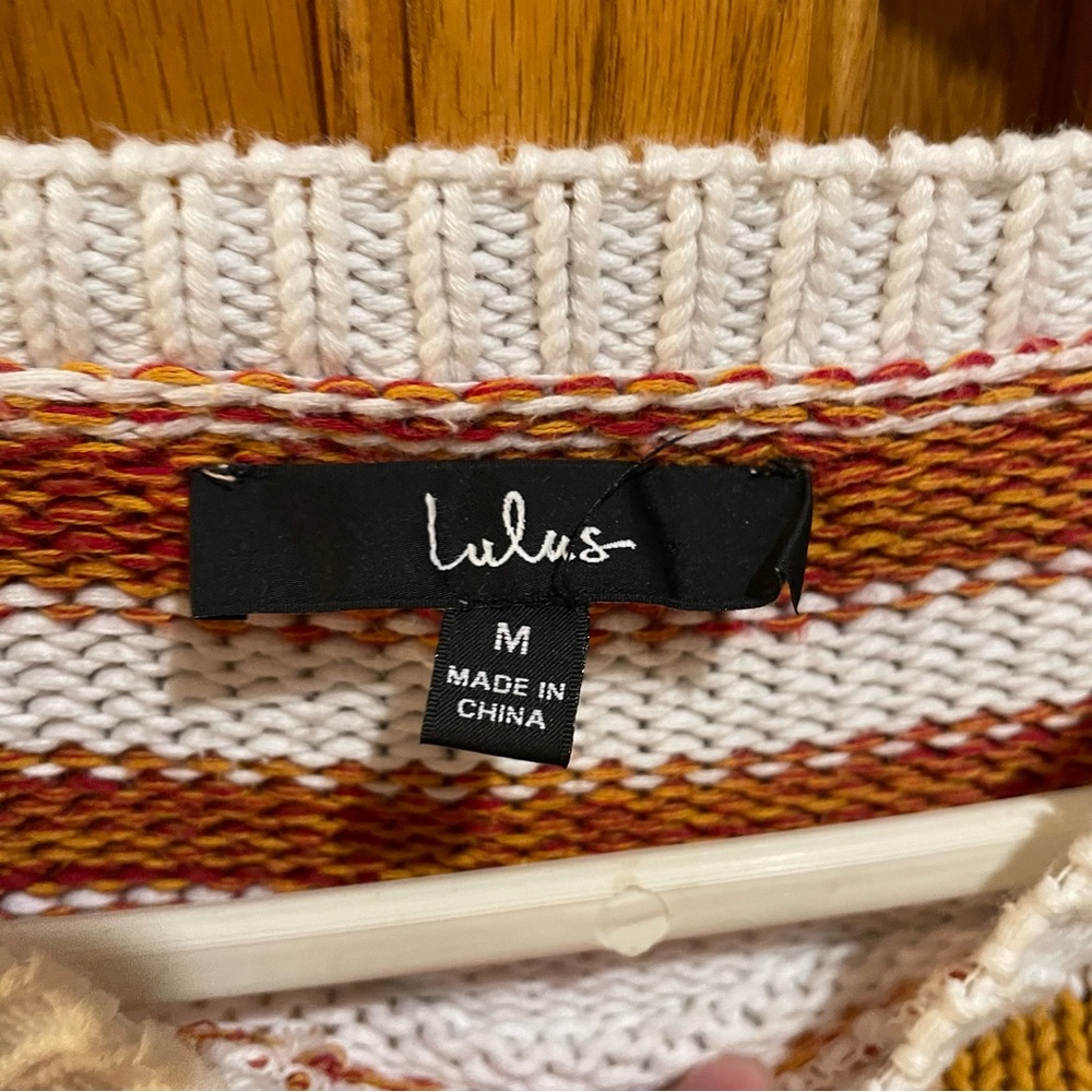 Lulus Colorblock Striped Sweater - Picture 3 of 5